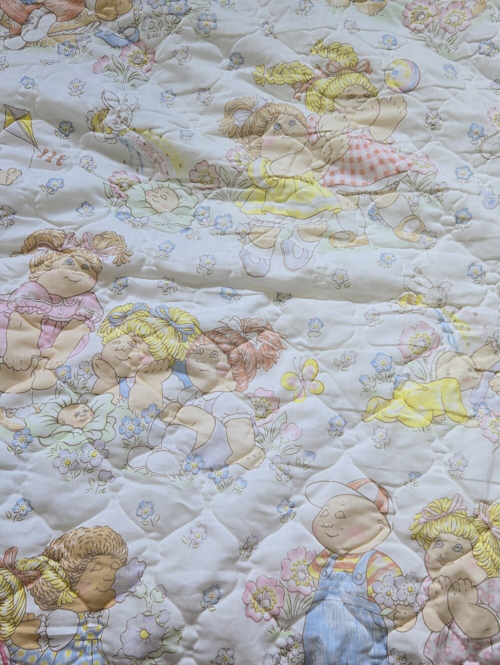 Vintage Cabbage Patch Kids Twin Blanket From the 80s